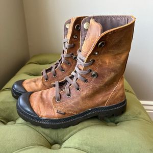 Palladium Baggy Leather ESS WP Brown Fold Down Boots Women’s 6